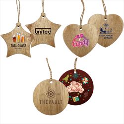ZGB300212 Wood Ornament With Custom Imprint